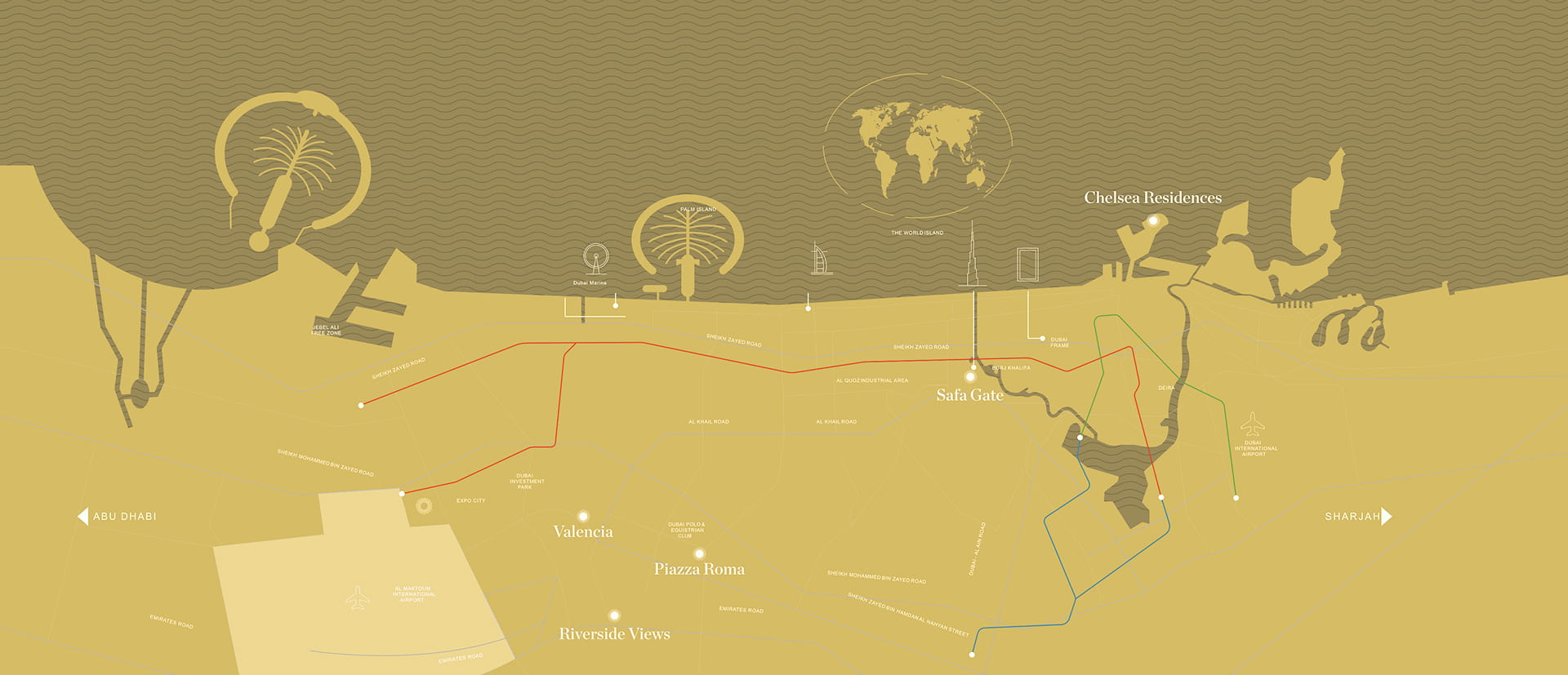 Damac Properties Location Map